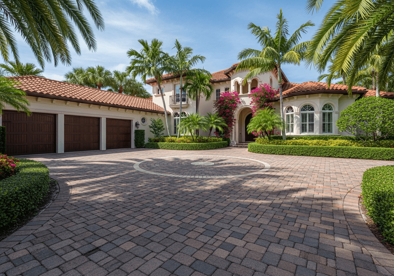 Driveway Cleaning — before example